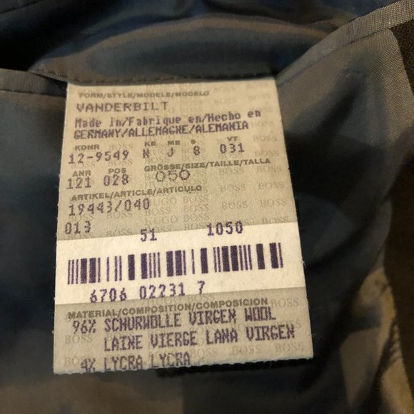 Hugo Boss Wool Blend Blazer Brown Size 50 - Picture 7 of 9